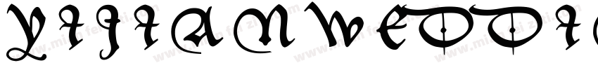 Y I J I A N W E D D I N G字体转换